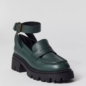 NWT Seychelles Not the One Leather Loafer Green 7.